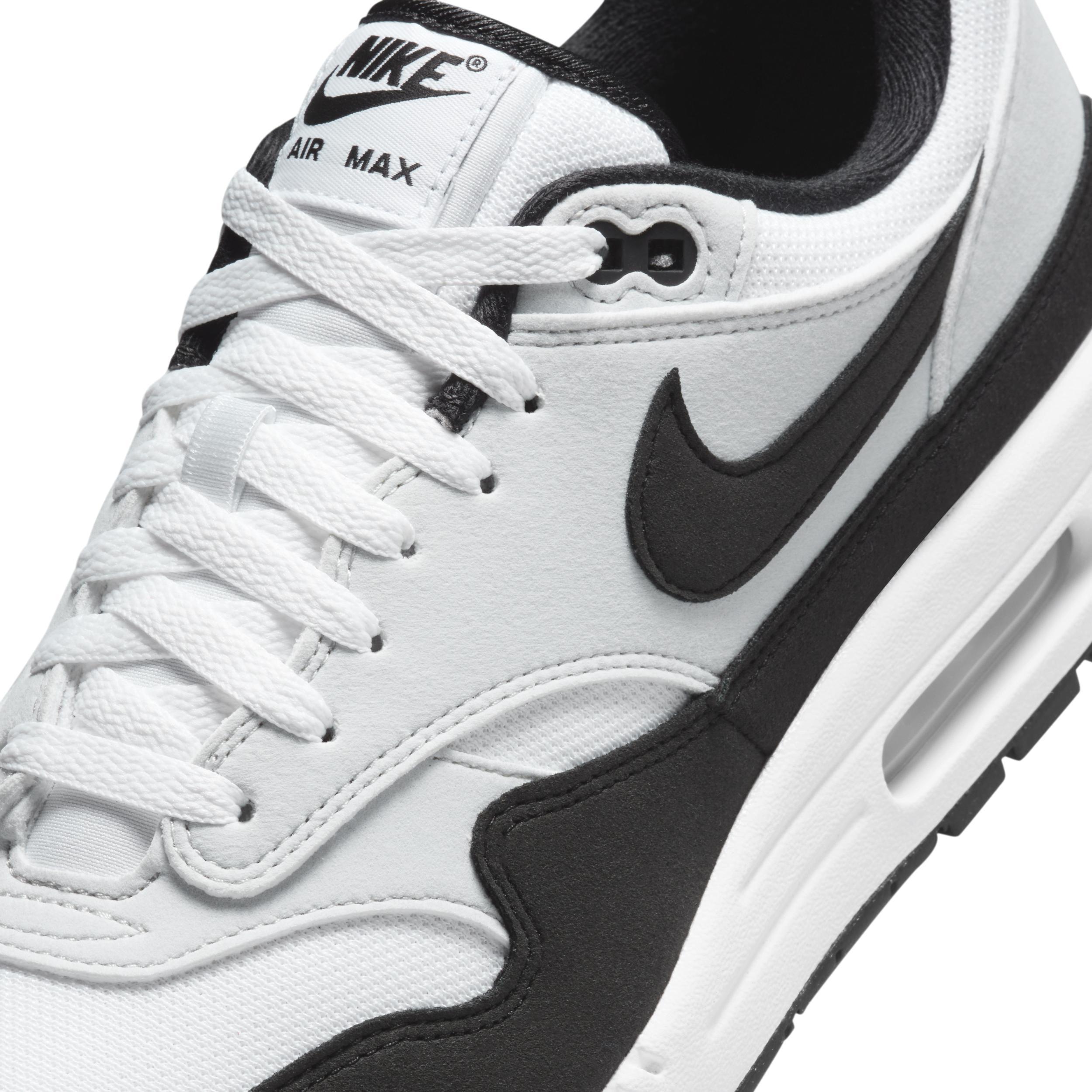 Nike Mens Air Max 1 Casual Sneakers from Finish Line - White, Black Product Image