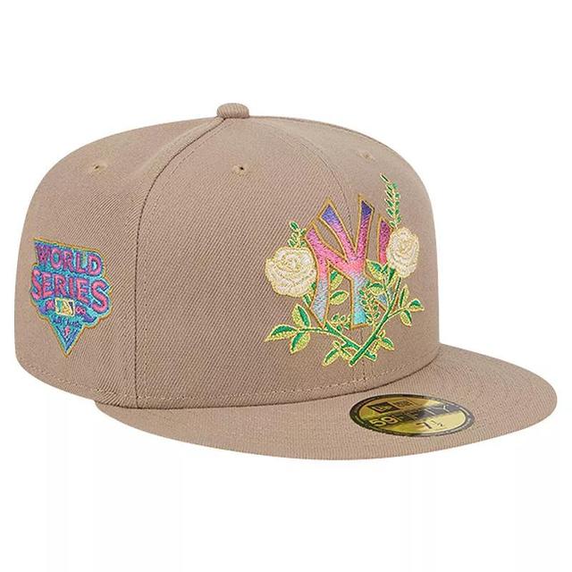 Mens New Era Khaki New York Yankees Rose Garden 59FIFTY Fitted Hat Product Image