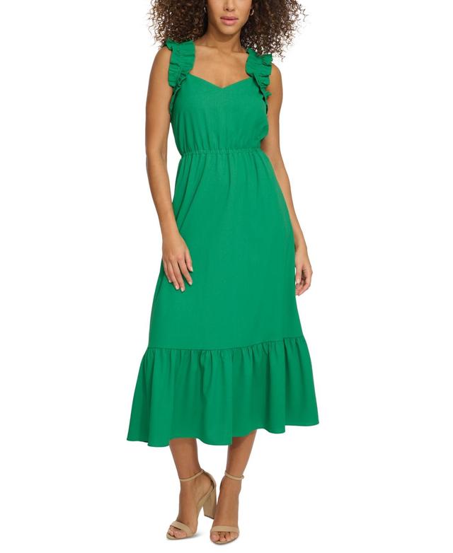 kensie Womens Sleeveless Tiered Midi Dress Product Image