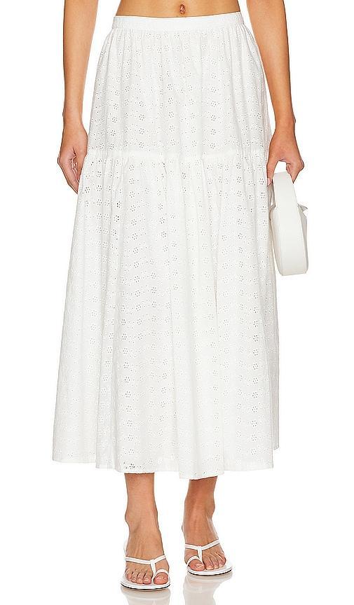 Lovers and Friends Julia Midi Skirt in White Product Image