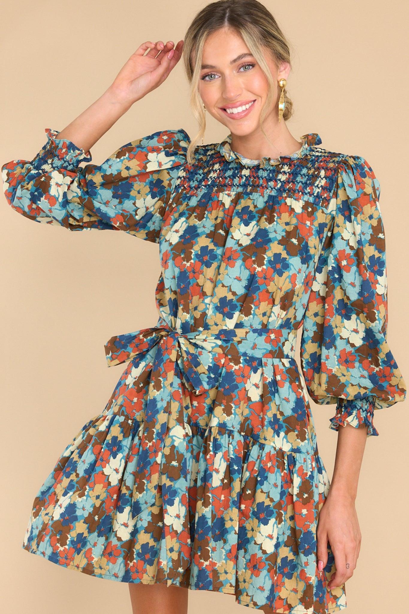 Lucy Fleur Multi Dress Navy Product Image