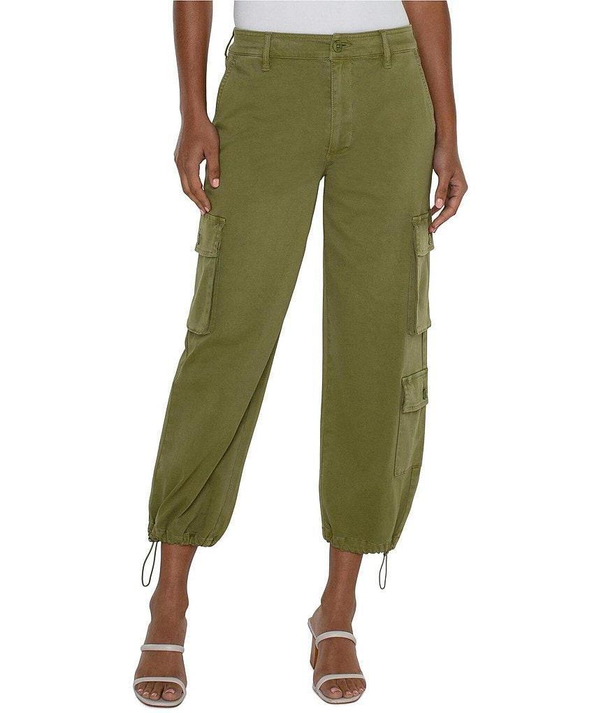 Liverpool Los Angeles Soft Stretch Twill Mid Rise Cargo Cinch Hem Pants Product Image