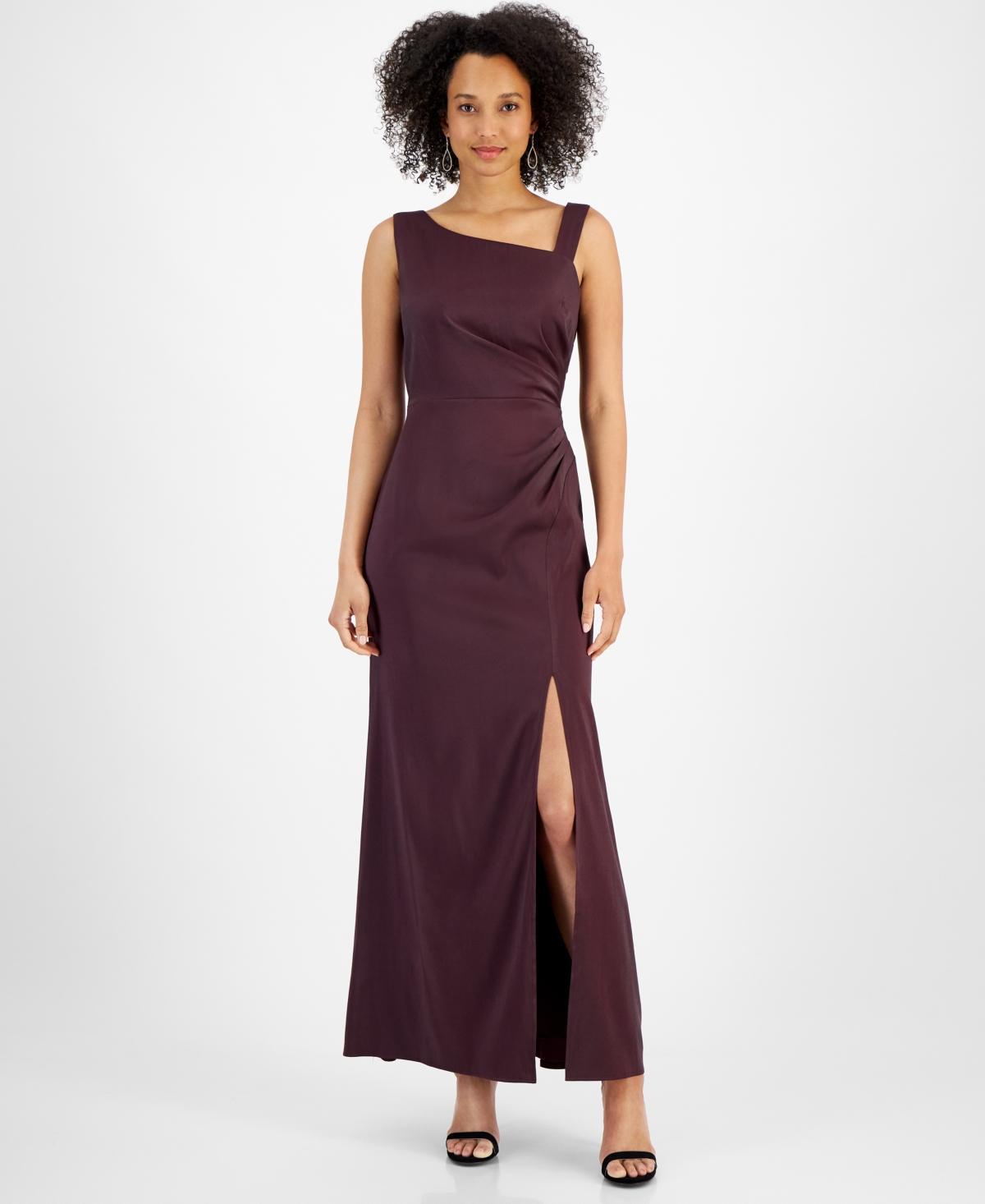 Women's Asymmetric Neck Sleeveless Gown Product Image