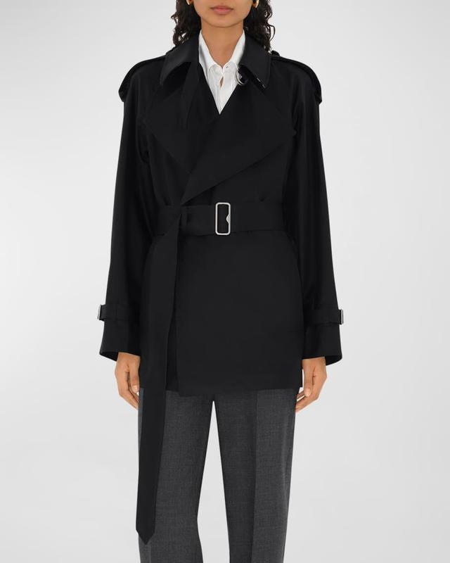 Belted Double-Breasted Trench Jacket Product Image