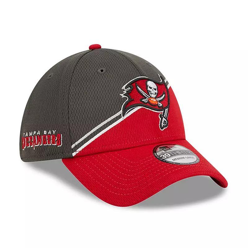 Mens New Era Pewter/Red Tampa Bay Buccaneers 2023 Sideline 39THIRTY Flex Hat Product Image