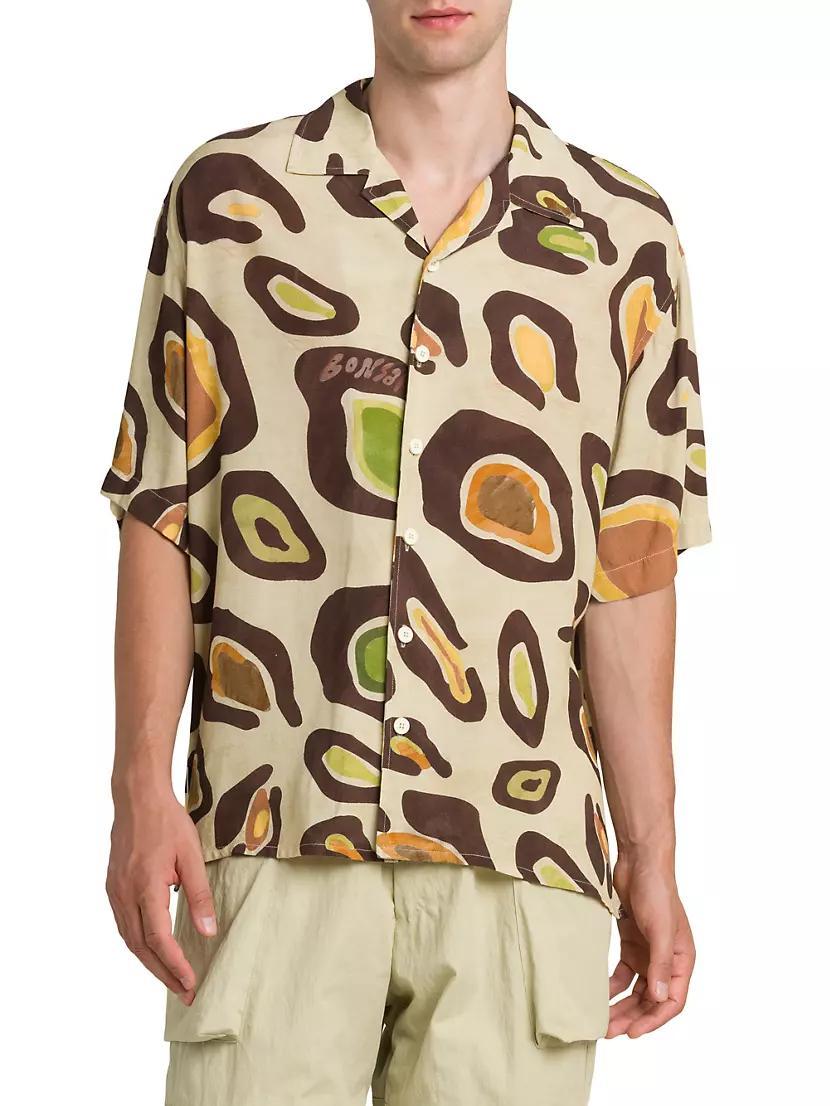 Graphic Oversized Camp Shirt Product Image