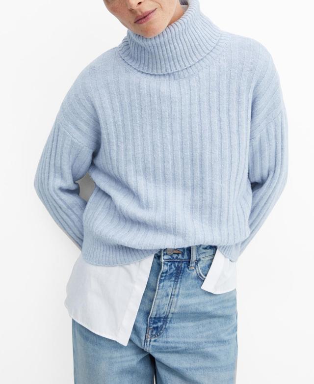 Mango Womens Thick Knit Turtleneck Sweater Product Image