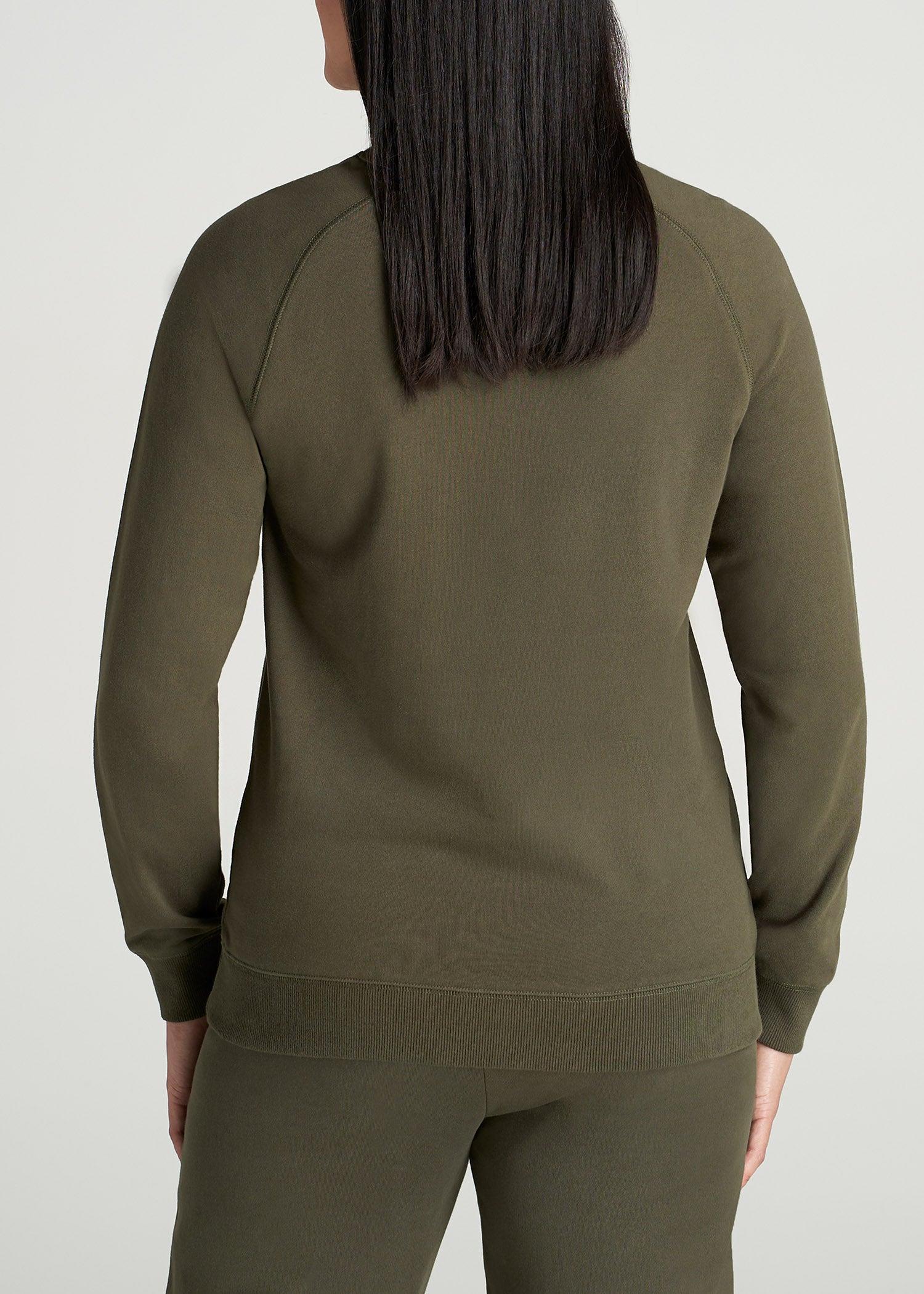 Wearever French Terry Women's Tall Crewneck Sweatshirt in Fern Green Product Image