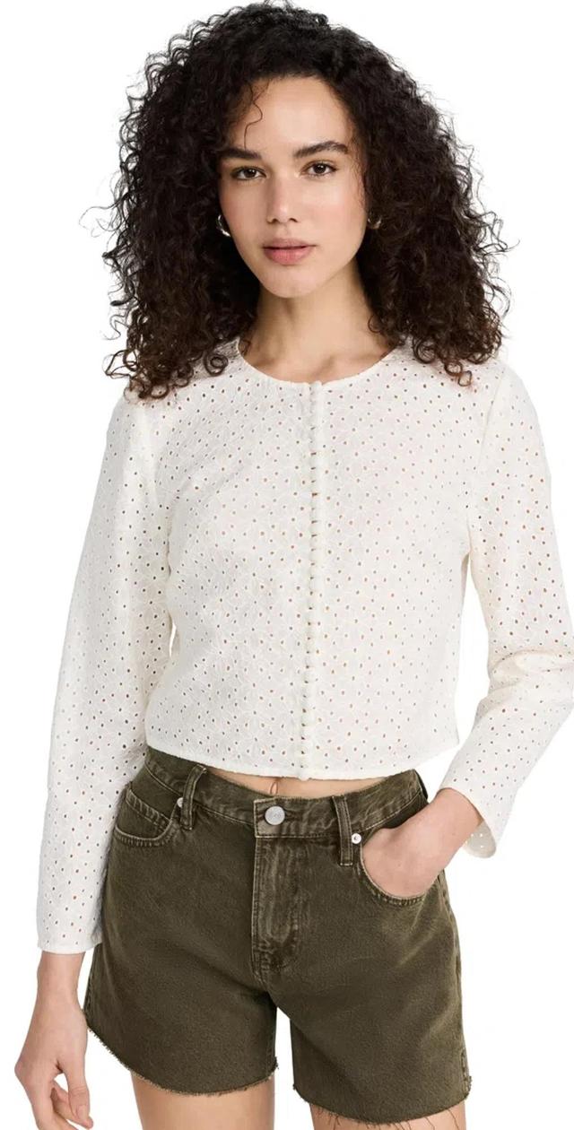 Eyelet Jacket Cream Product Image