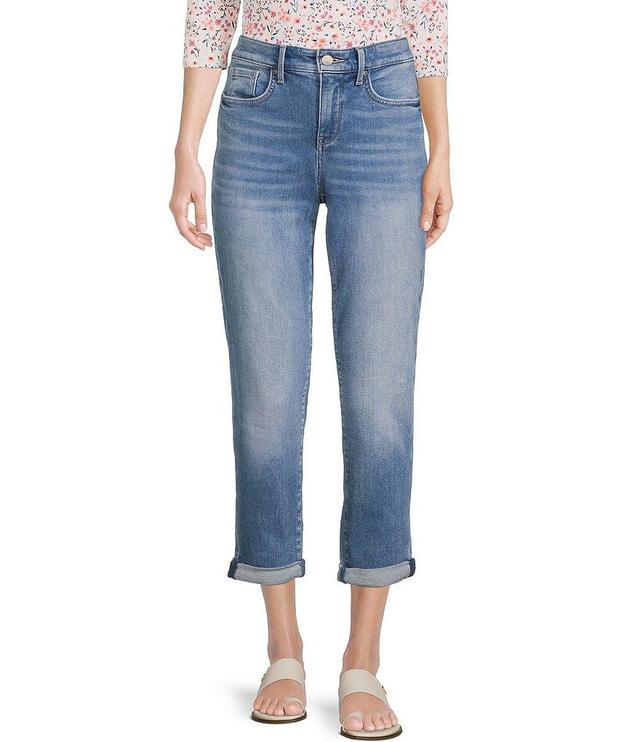 NYDJ Margot Roll Cuff Hem Relaxed Crop Girlfriend Jeans Product Image