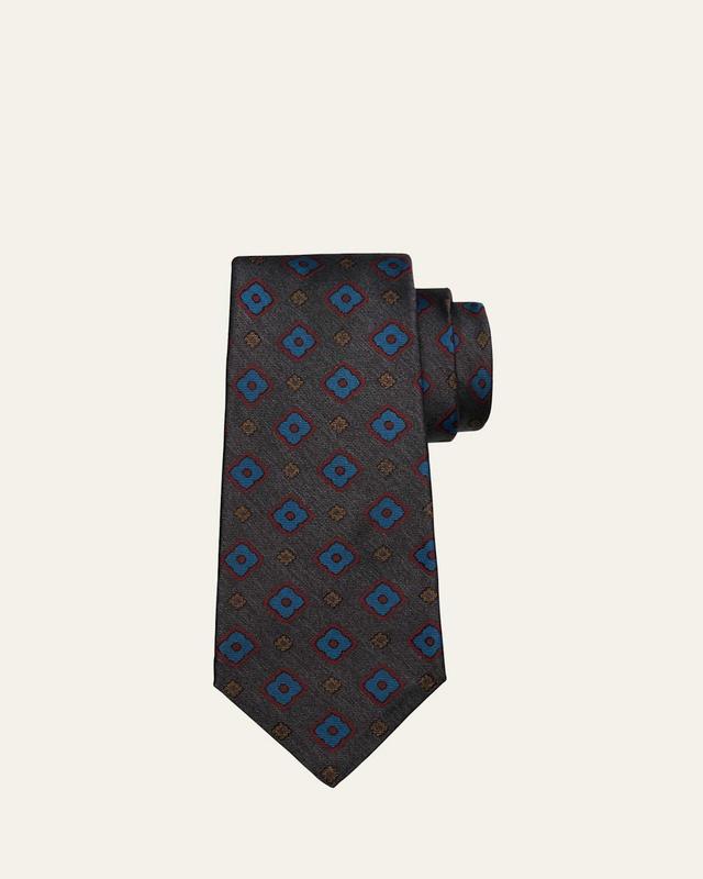 Mens 7-Fold Geometric Silk Tie Product Image