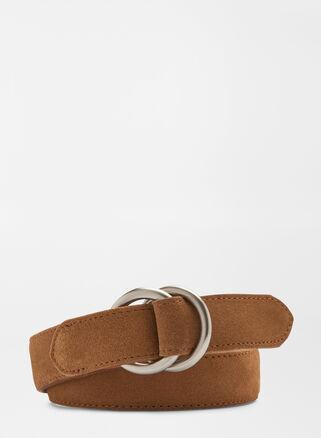 Peter Millar Mens O-Ring Suede Belt | Color: Turbinado | Size: 42 Product Image