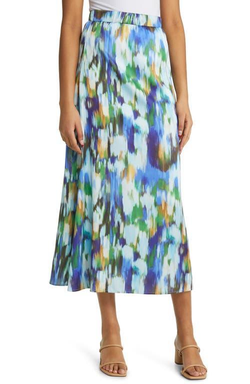 Misook Watercolor Crpe de Chine Maxi Skirt Product Image