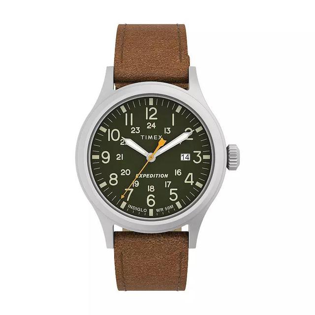 Timex Expedition Scout Mens Brown Leather Strap Watch - TW4B23000JT Product Image