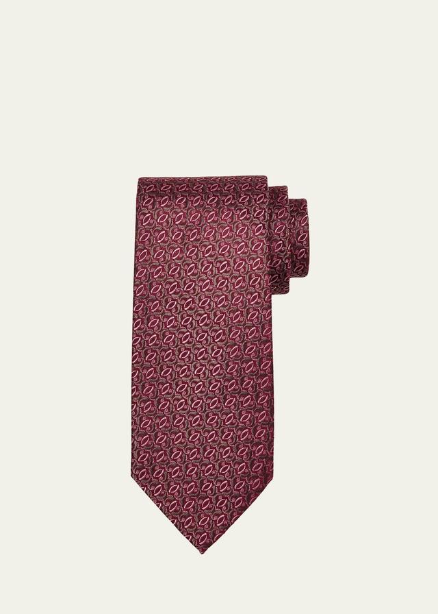 Mens Wave Jacquard Silk Tie Product Image