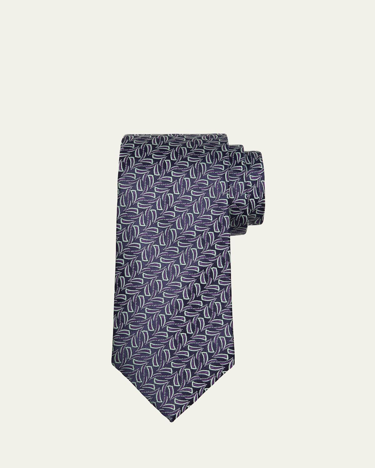 Mens Chevron Silk Tie Product Image