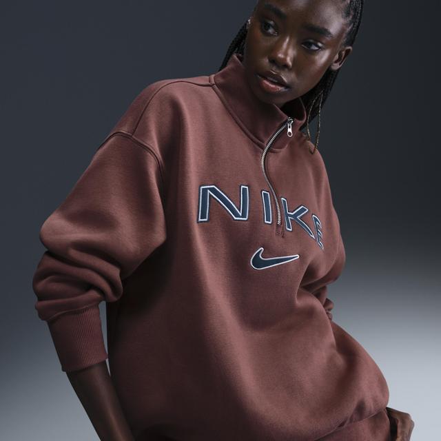 Women's Nike Sportswear Phoenix Fleece Oversized 1/4-Zip Logo Top Product Image