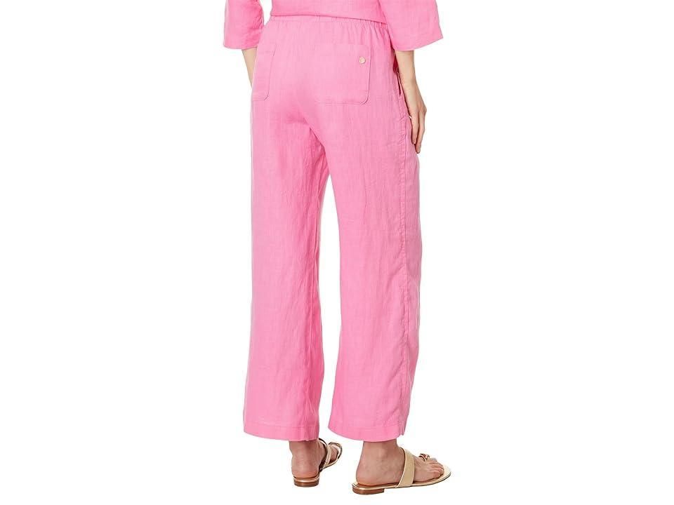 Lilly Pulitzer Brawley Linen Crop Pants (Confetti Pink) Women's Casual Pants Product Image