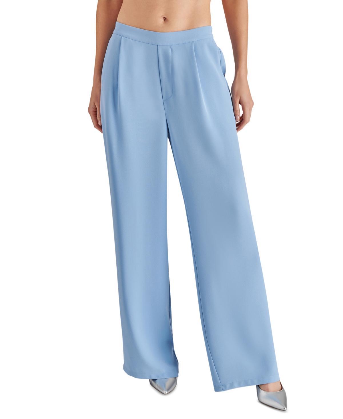 Steve Madden Womens Payton Wide-Leg Crepe Pants Product Image