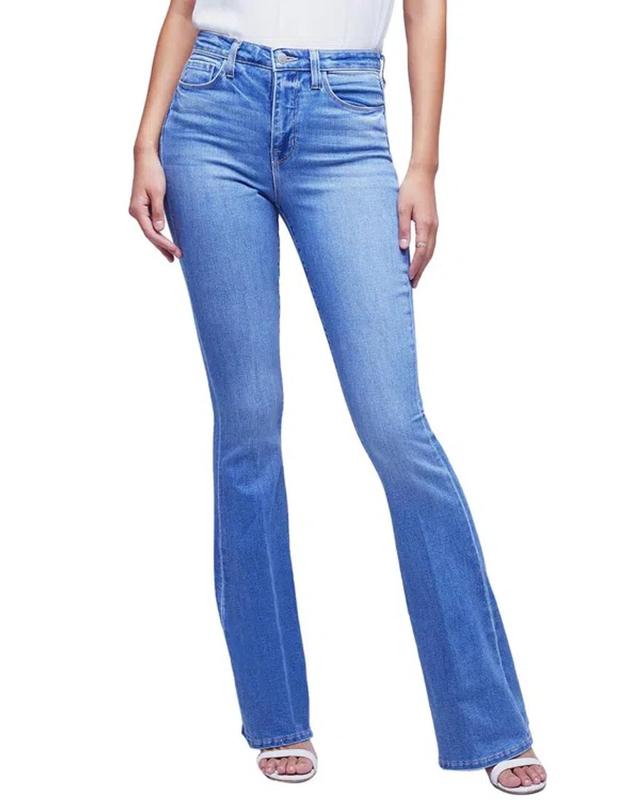 L'agence Marty High-rise Flare Jean In Blue Product Image