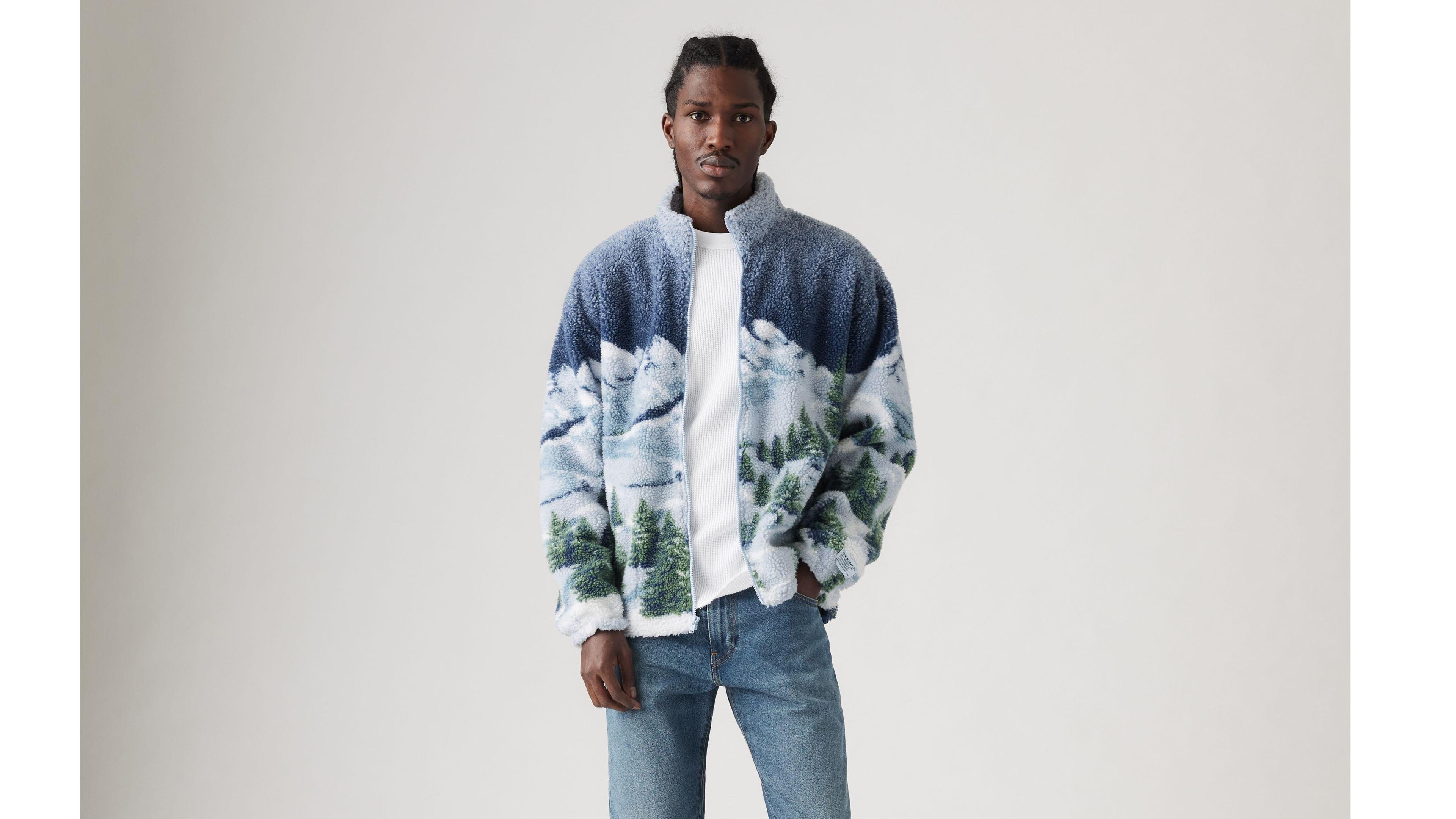 Jacquard Sherpa Full Zip Sweater Product Image