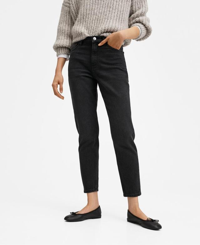 Mango Womens Mom Elastic Jeans Product Image