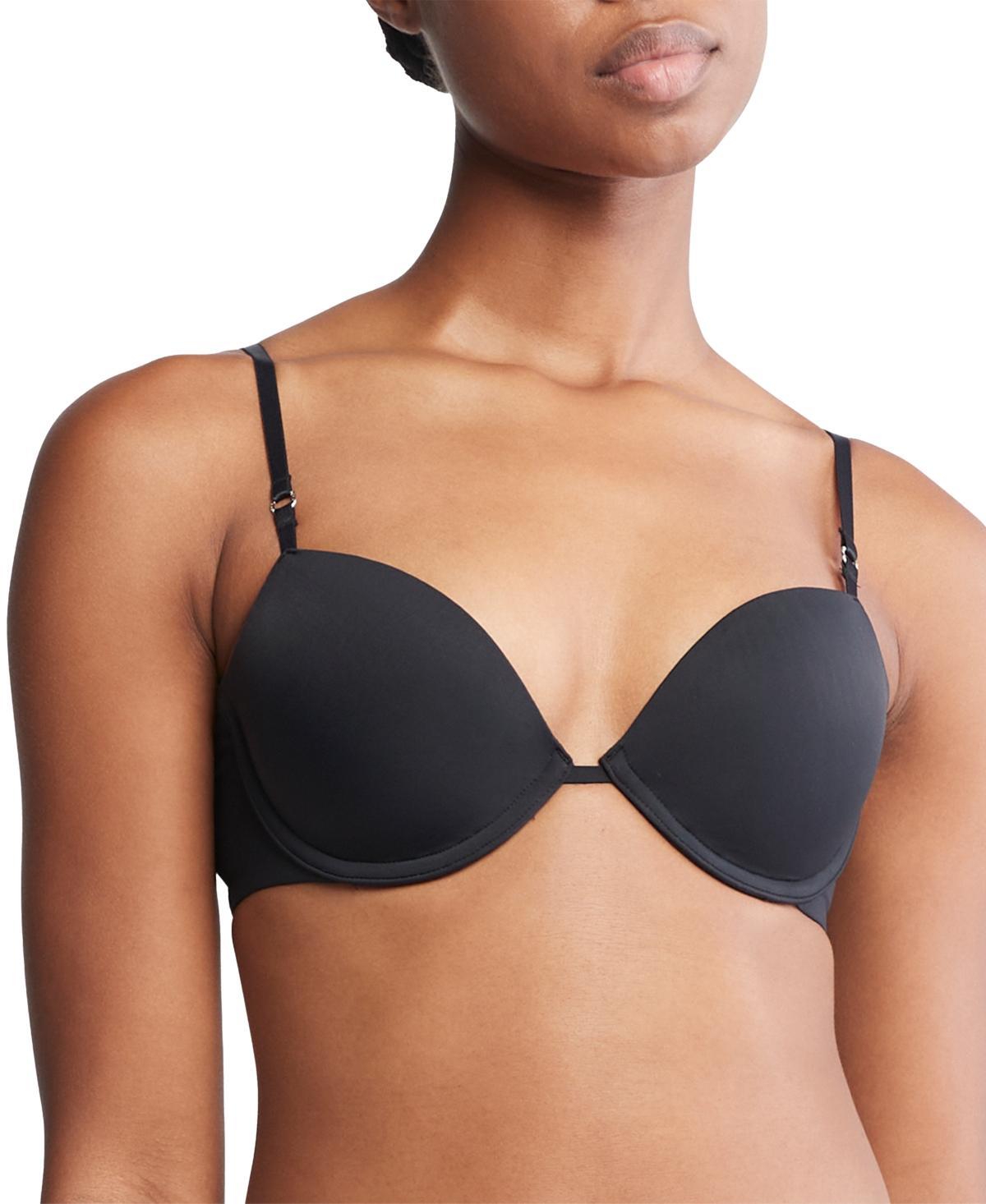 Calvin Klein Womens Calvin Klein Minimalist Micro Lightly Lined Demi Bra - Black - 32A Product Image