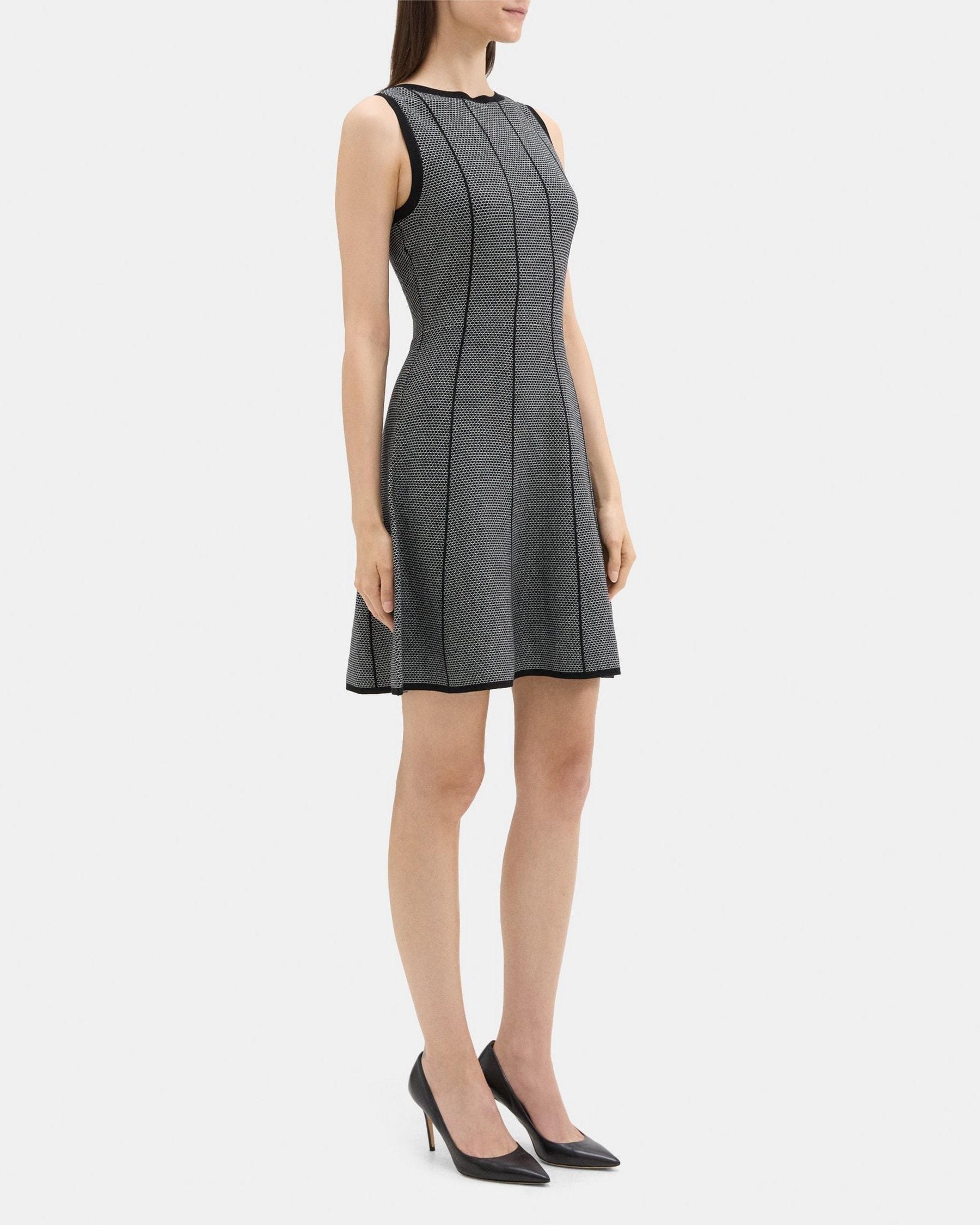 Flared Dress in Stretch Viscose Knit Product Image