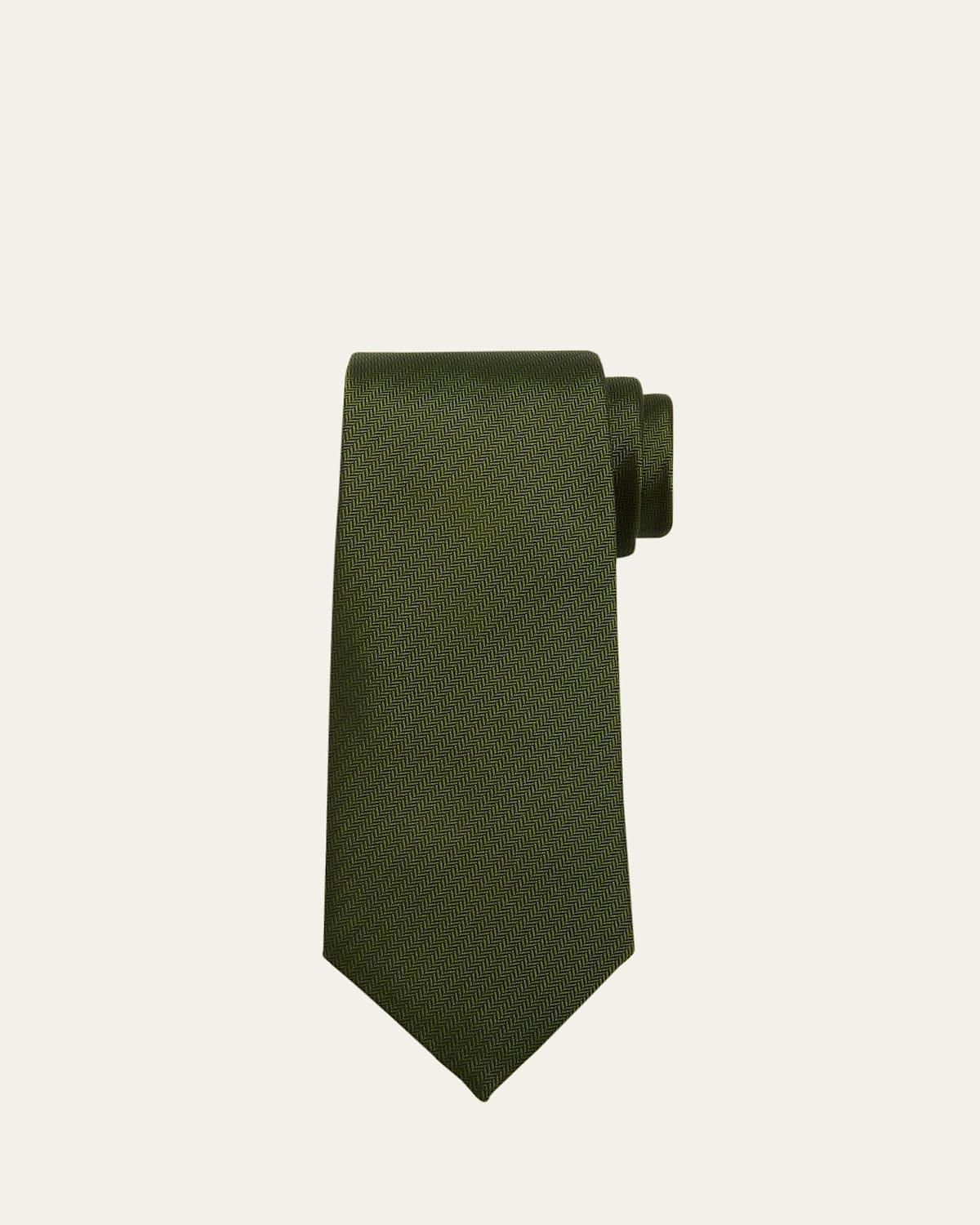 Mens Herringbone Silk Tie Product Image