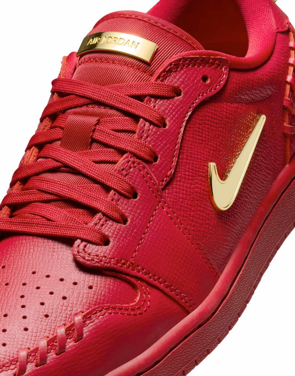 Nike Air Jordan 1 Low sneakers red and gold  Product Image