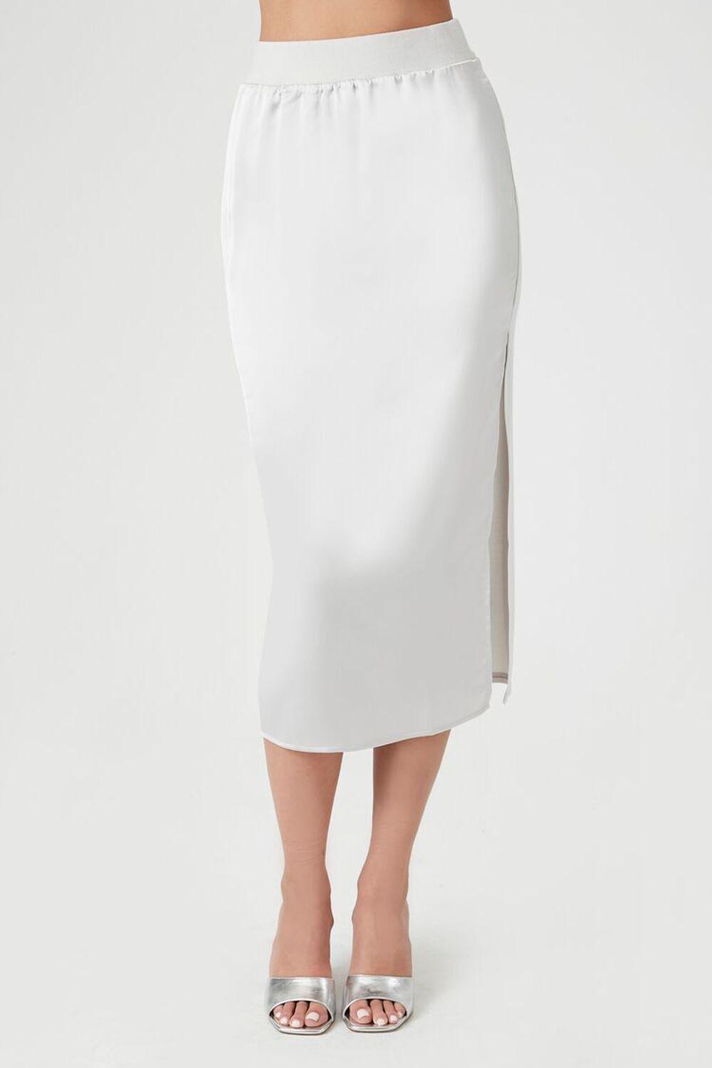 Satin Slip Midi Skirt | Forever 21 Product Image