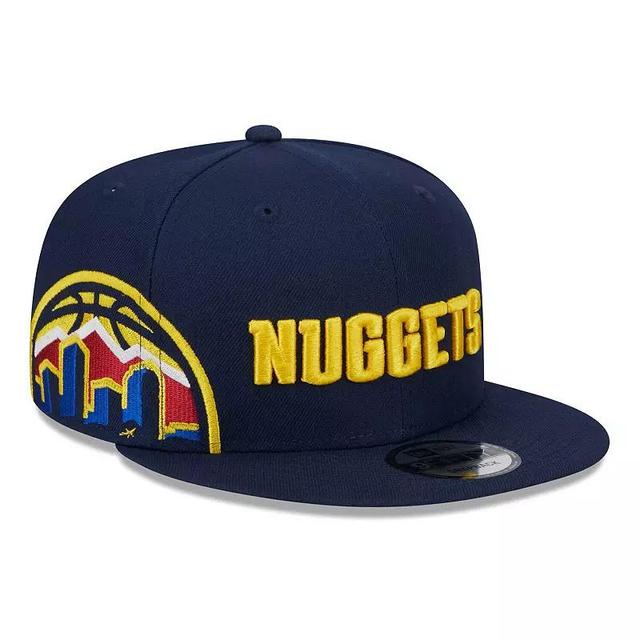 Mens New Era Navy Denver Nuggets Side Logo 9FIFTY Snapback Hat, Nug Blue Product Image