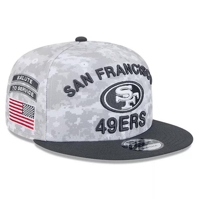 Mens New Era /Graphite San Francisco 49ers 2024 Salute To Service 9FIFTY Snapback Hat Product Image