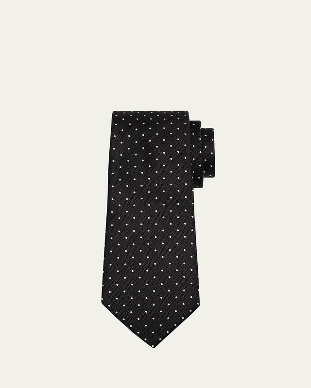 Mens Polka Dot Silk Tie Product Image