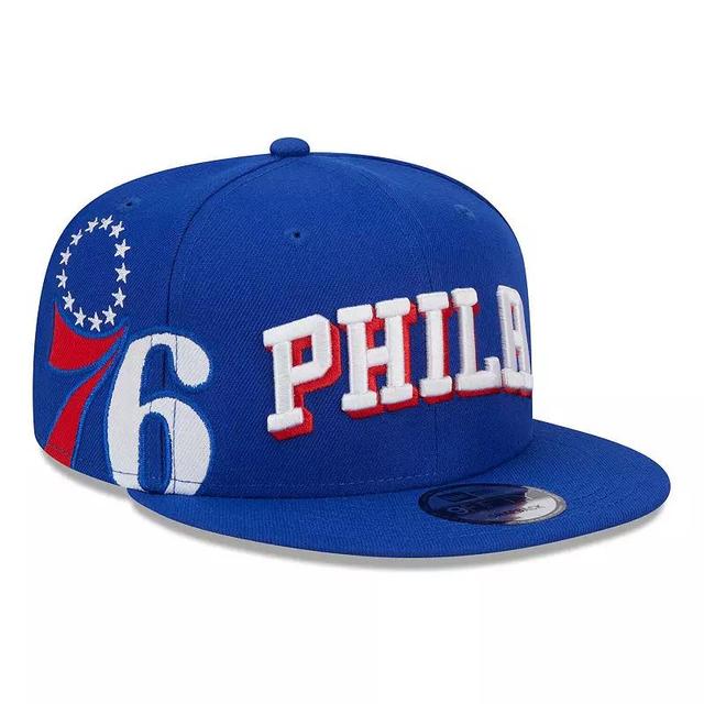 Mens New Era Royal Philadelphia 76ers Side Logo 9FIFTY Snapback Hat Product Image