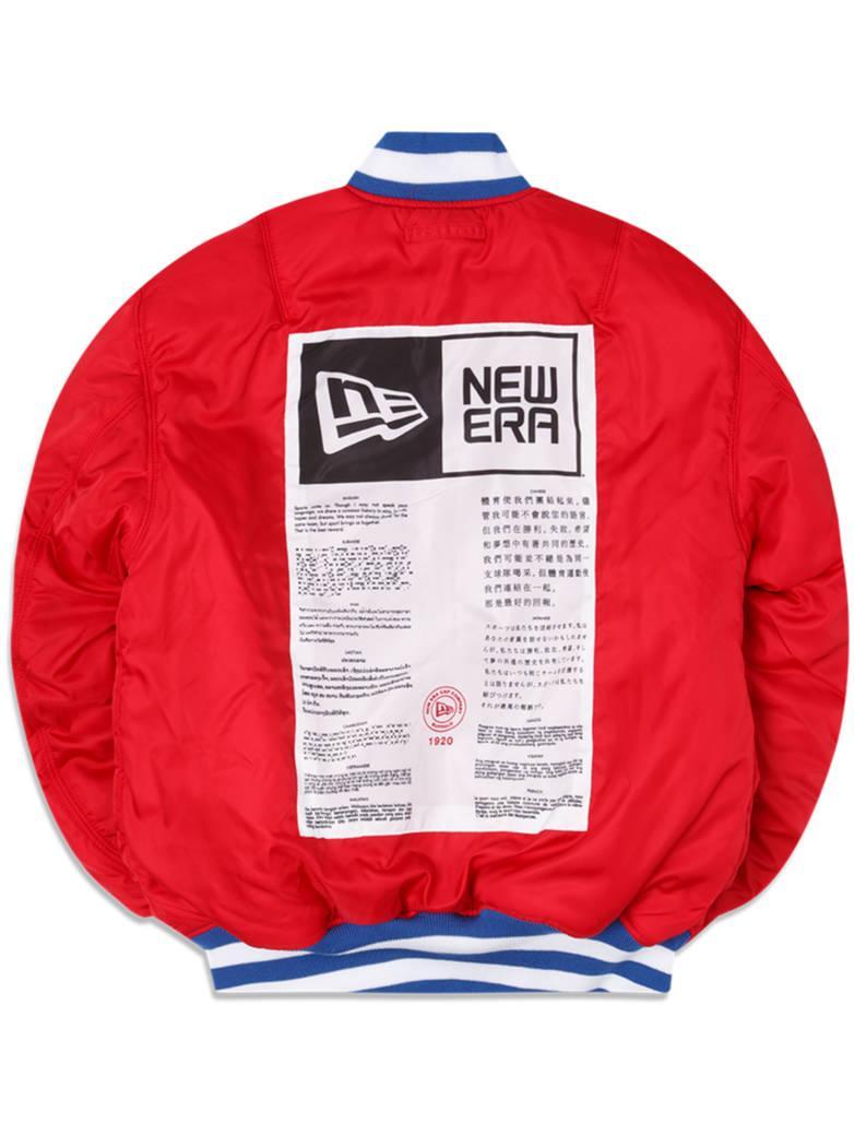 NEW YORK GIANTS X ALPHA X NEW ERA MA-1 BOMBER JACKET Unisex Product Image