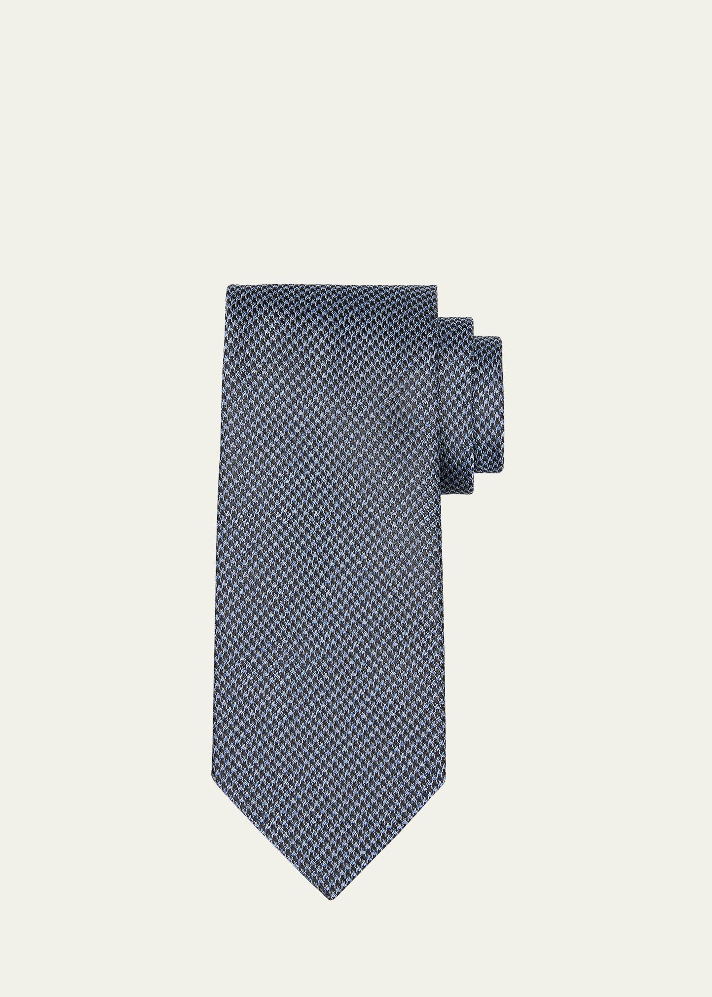 TOM FORD Houndstooth Check Mulberry Silk Tie Product Image