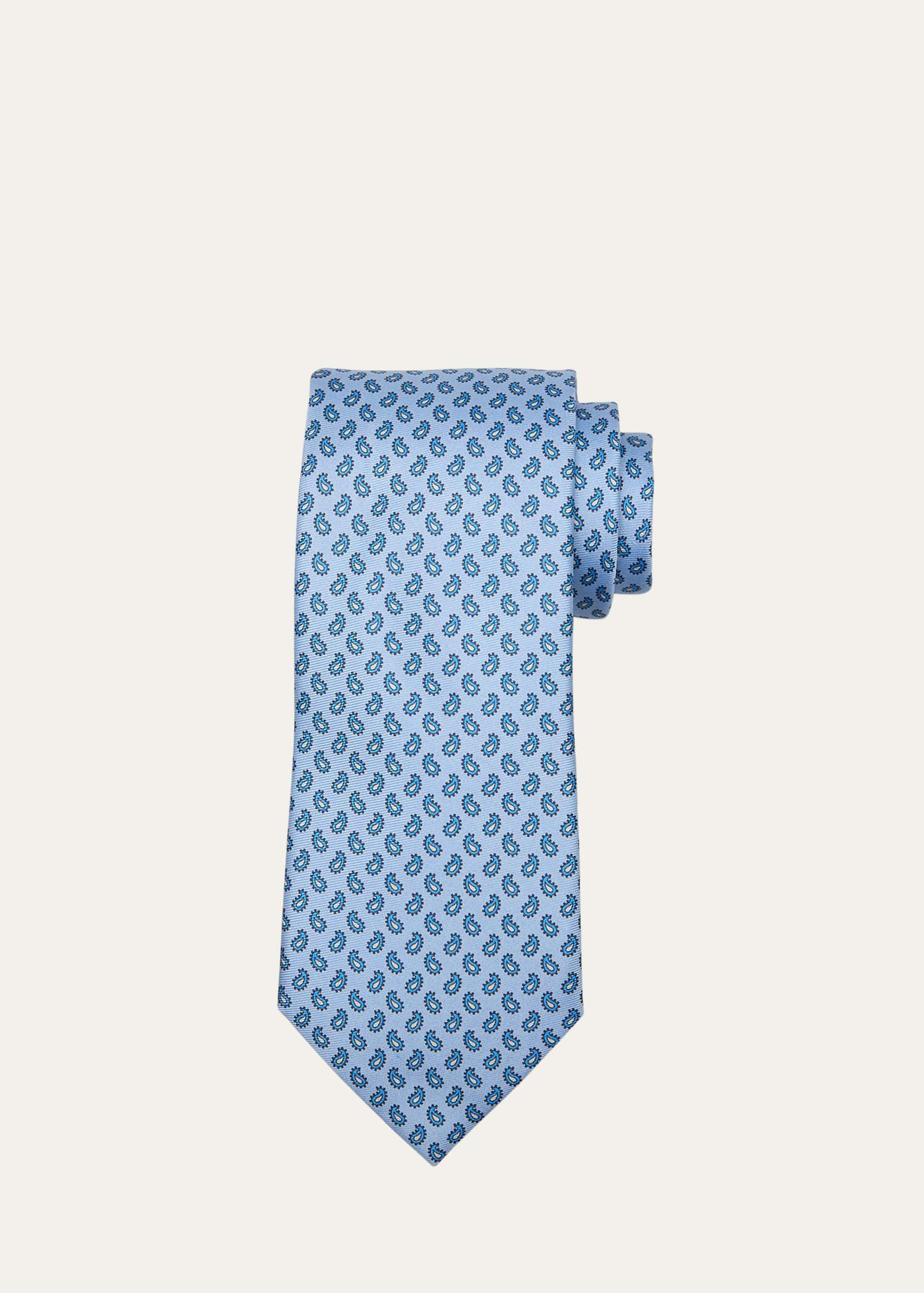 Mens Paisley-Print Silk Tie Product Image