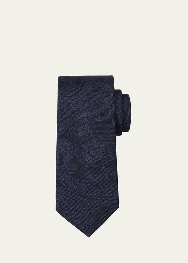 Mens Paisley Cashmere and Silk Tie Product Image