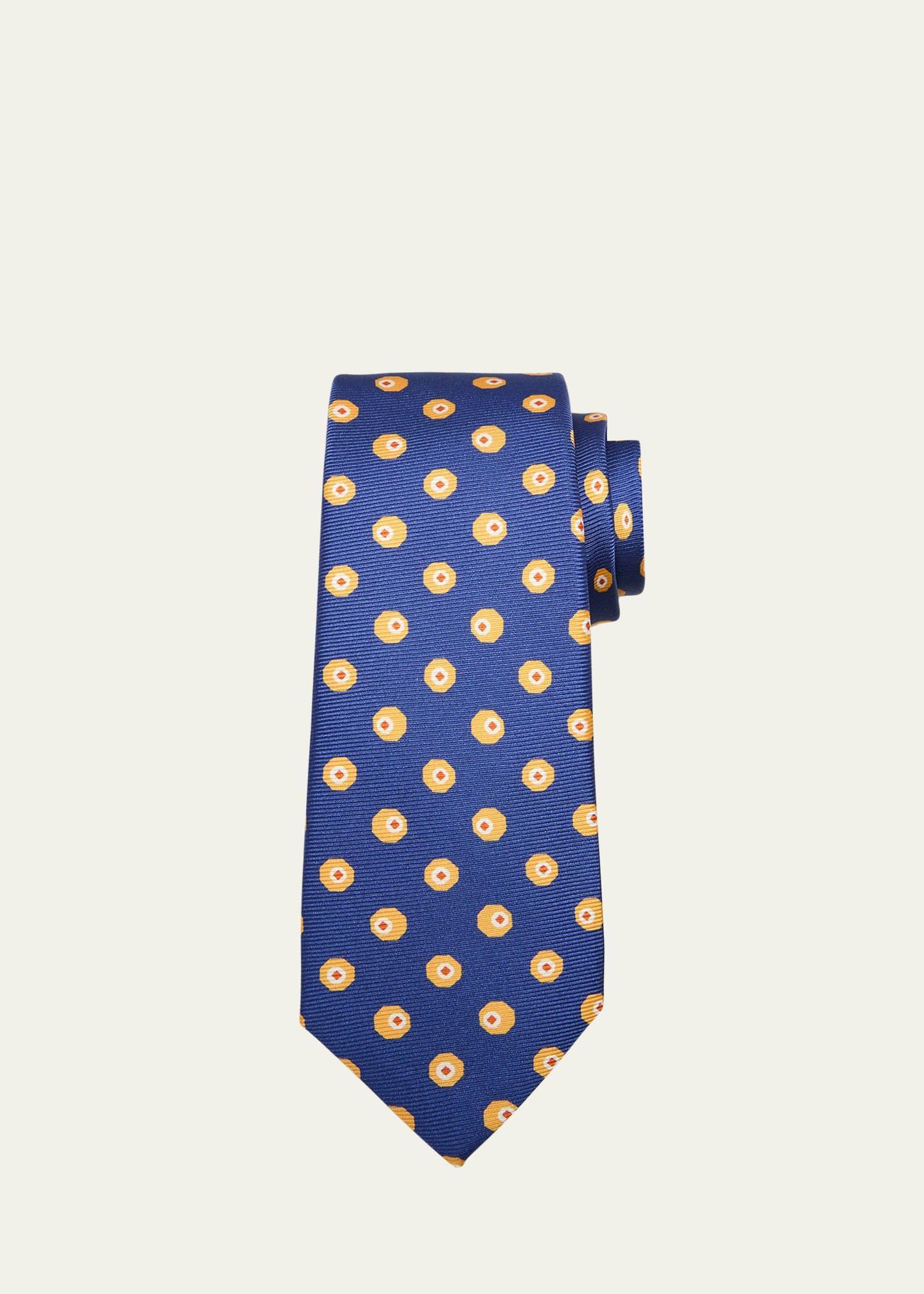 Mens Silk Polka Dot-Print Tie Product Image