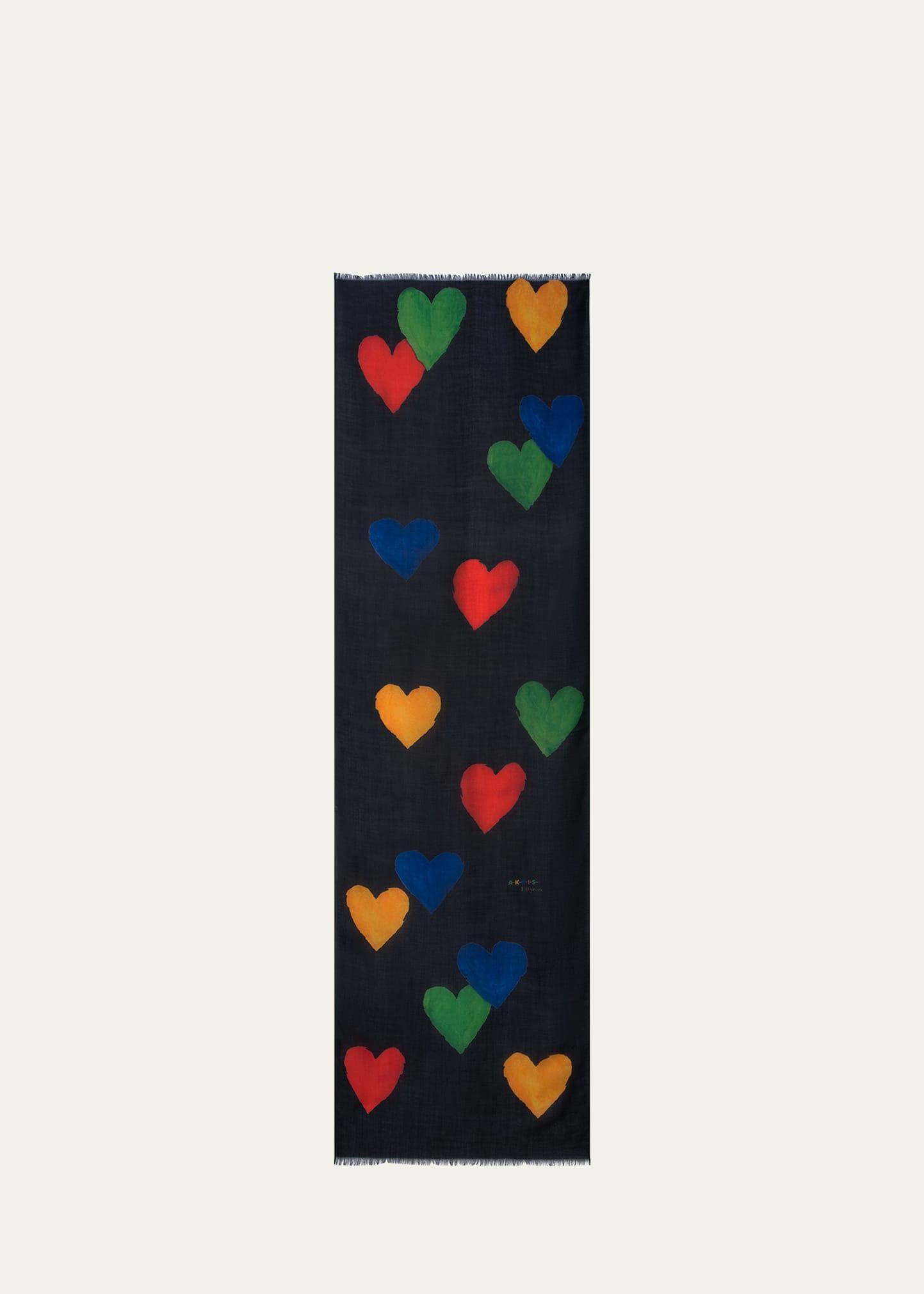 Cashmere Hearts Printed Scarf Product Image