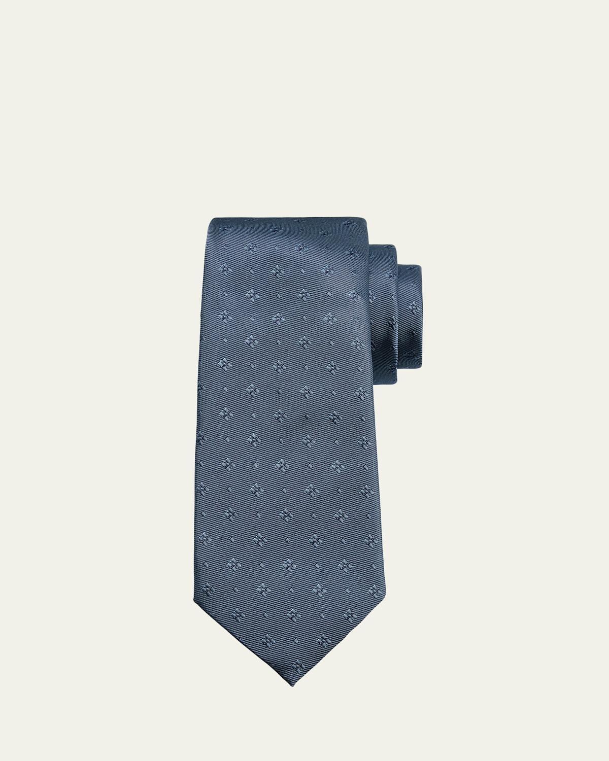 Mens Tonal Jacquard Silk Tie Product Image