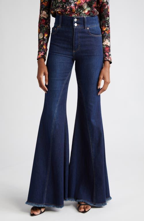 Alice + Olivia High Waist Ruffle Flare Leg Jeans Product Image