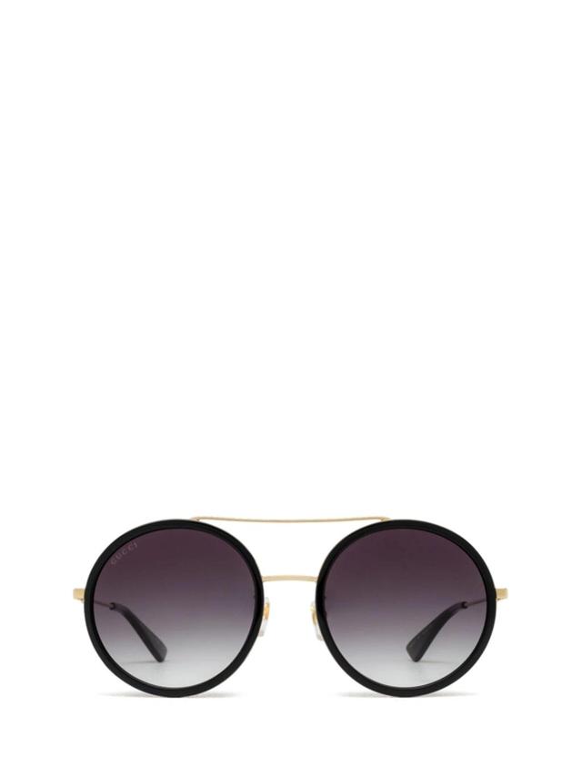 Gg0061s Black Sunglasses In Gold,grey Gradient Product Image