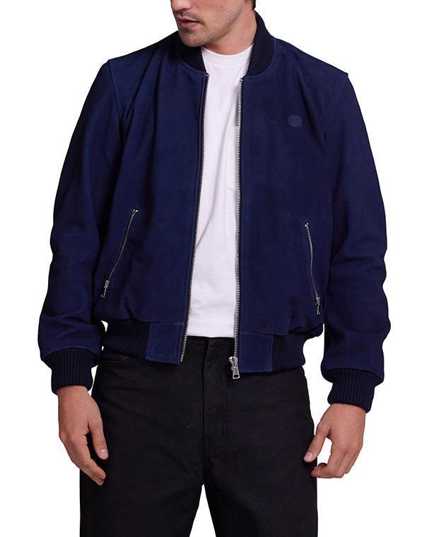 Thunder Suede Bomber - Navy Product Image