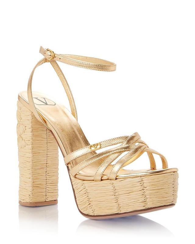 Valentino Garavani Womens Ankle Strap Platform High Heel Sandals Product Image