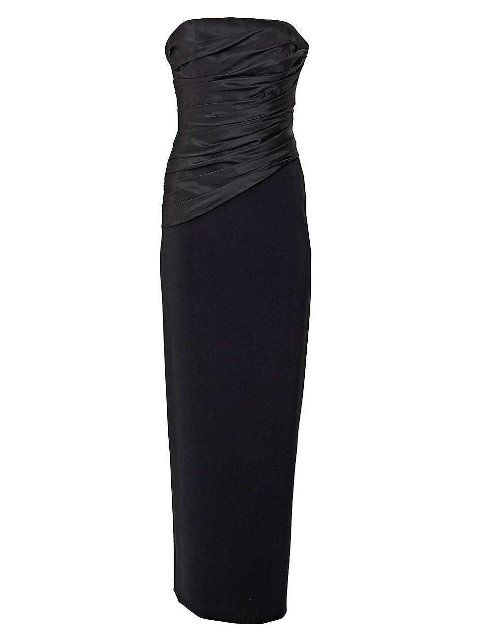 Womens Strapless Ruched Gown Product Image