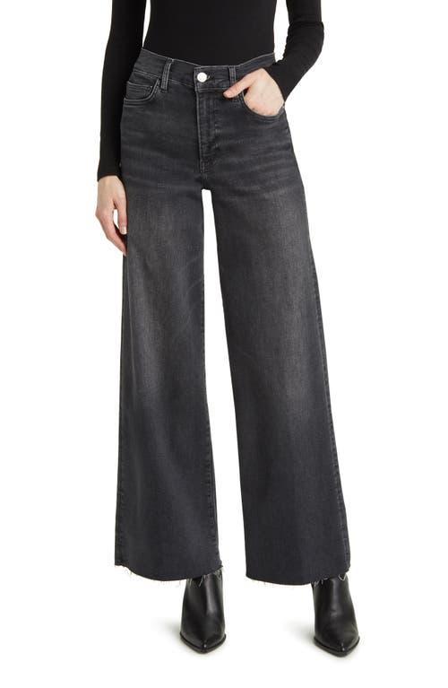 FRAME Le Slim Palazzo Raw Hem High Waist Wide Leg Jeans Product Image