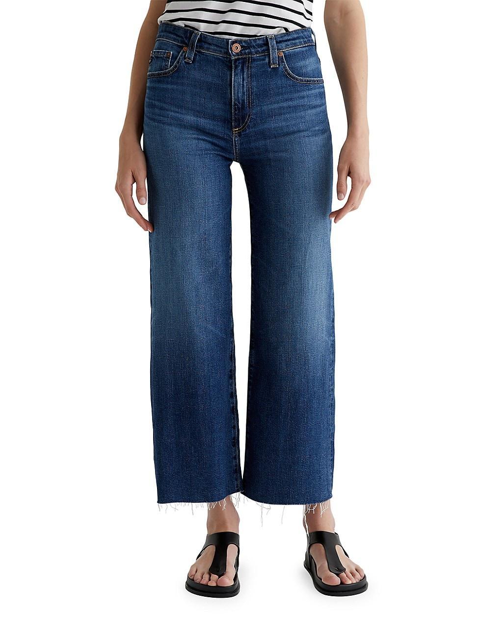 Womens Saige Wide-Leg Crop Jeans Product Image