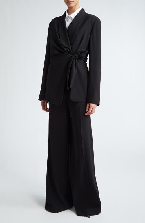 Comma Tie Detail Crepe Blazer In Black Product Image